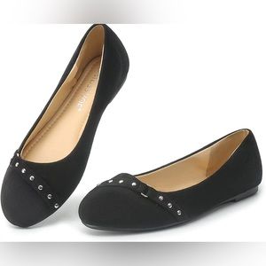 Musshoe Black Suede Slip On Dancing with every step Ballet Flats